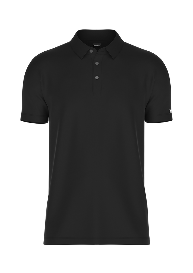 Tailored Black Polo Shirt 4-Way Stretch