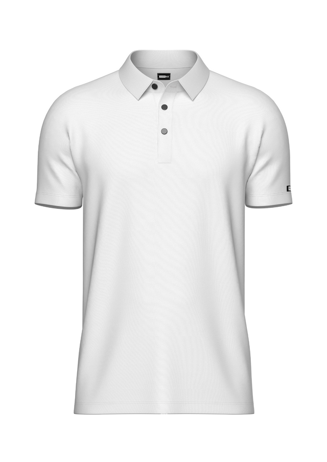 Tailored White Polo Shirt 4 Way Stretch