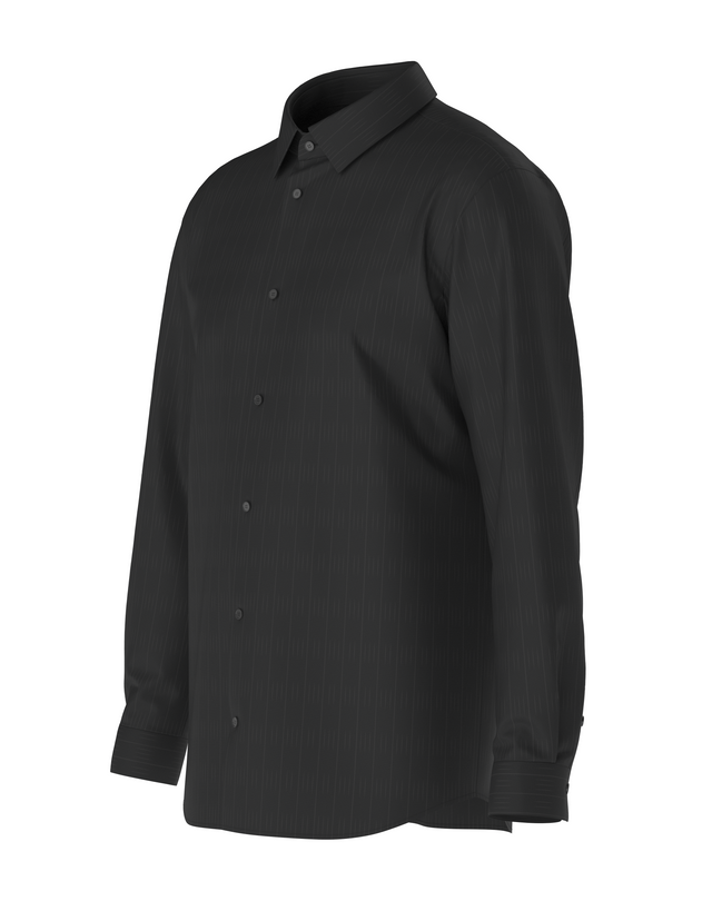 Tailored Sleek Gray Shirt In Icy Cotton 4-Way Stretch