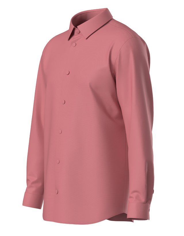 Tailored Pink Shirt In Icy Cotton 4-Way Stretch