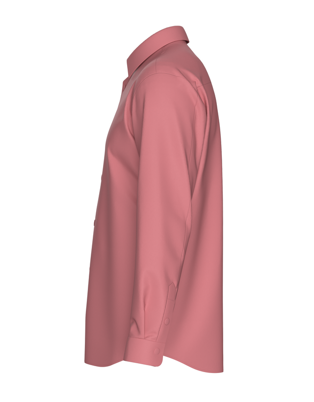 Tailored Pink Shirt In Icy Cotton 4-Way Stretch