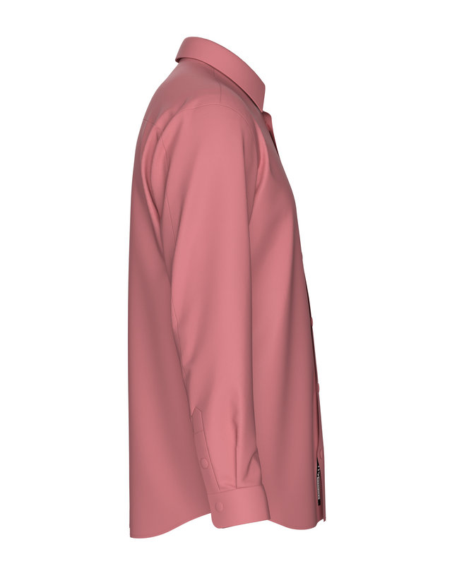 Tailored Pink Shirt In Icy Cotton 4-Way Stretch