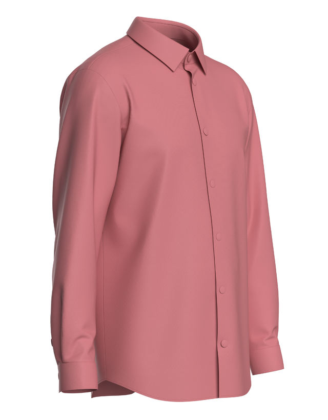 Tailored Pink Shirt In Icy Cotton 4-Way Stretch