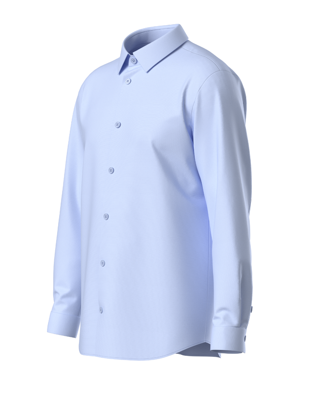 Tailored Sky Blue Shirt In Icy Cotton 4-Way Stretch