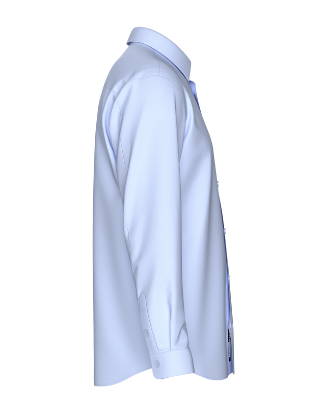 Tailored Sky Blue Shirt In Icy Cotton 4-Way Stretch