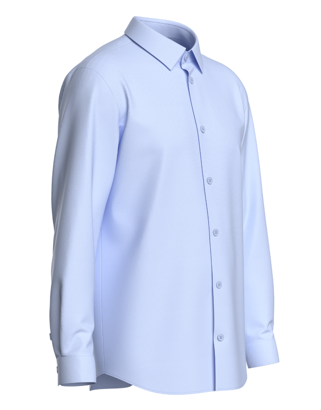 Tailored Sky Blue Shirt In Icy Cotton 4-Way Stretch