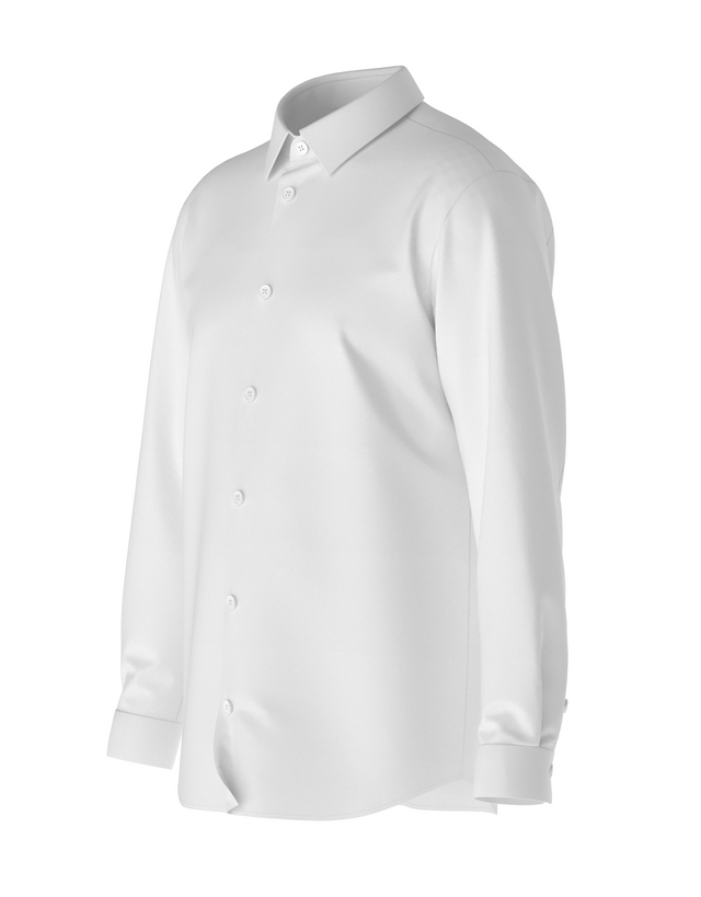 Tailored Black Pant In Icy Cotton with Tailored White Shirt