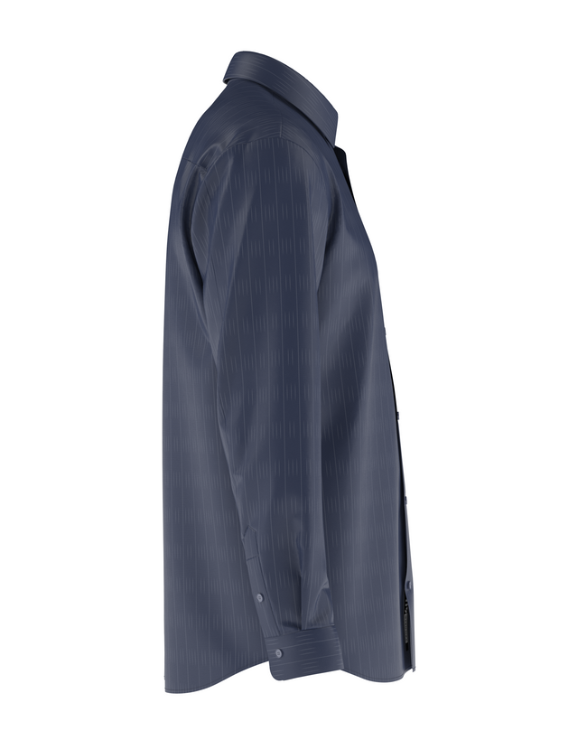 Tailored Navy Blue Shirt In Icy Cotton 4-Way Stretch