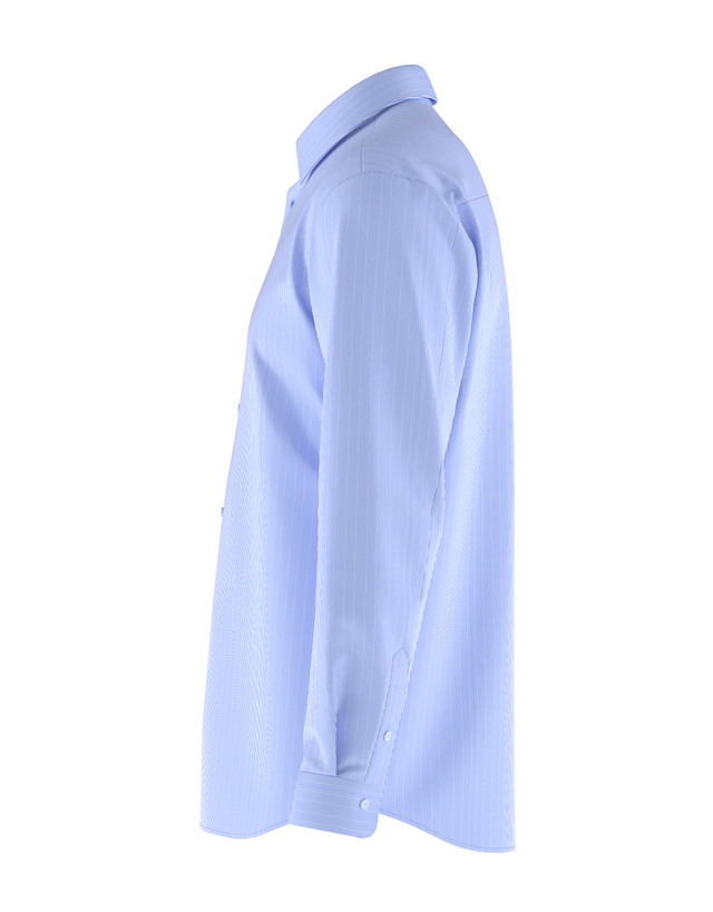 Tailored Blue White Lines Shirt In Icy Cotton 4-Way Stretch