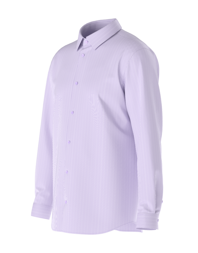 Tailored Purple Exquisite Shirt Crisp White Lines In Icy Cotton 4 Way Stretch