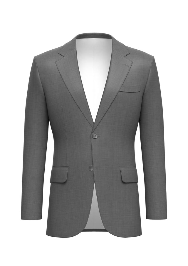 Platinum Grey Pure Wool 160's Jacket