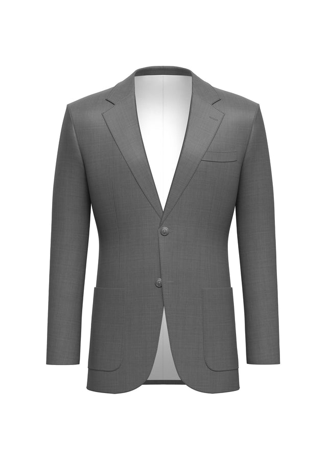 Platinum Grey Pure Wool 160's Jacket