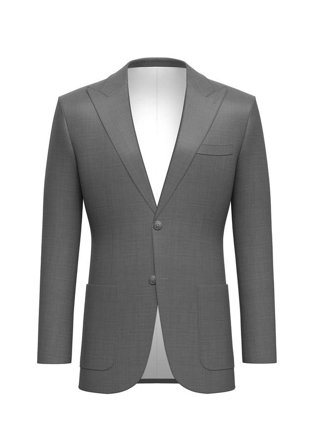 Platinum Grey Pure Wool 160's Jacket