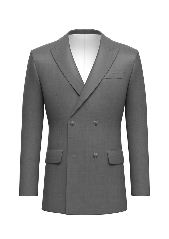 Platinum Grey Pure Wool 160's Jacket