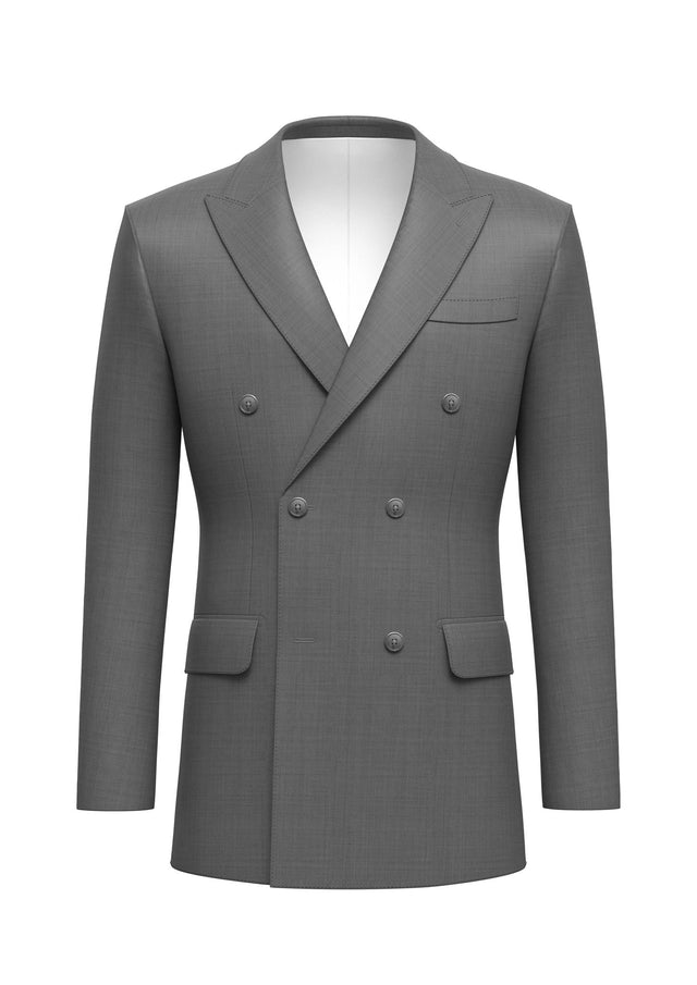 Platinum Grey Pure Wool 160's Jacket