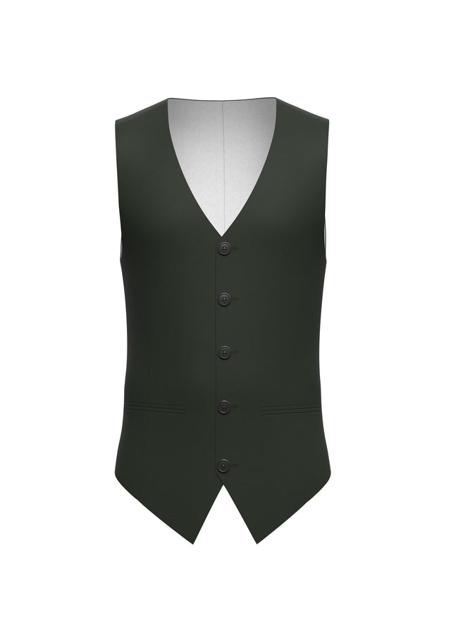 Mid Night Green 100% Wool 120’s Waistcoat