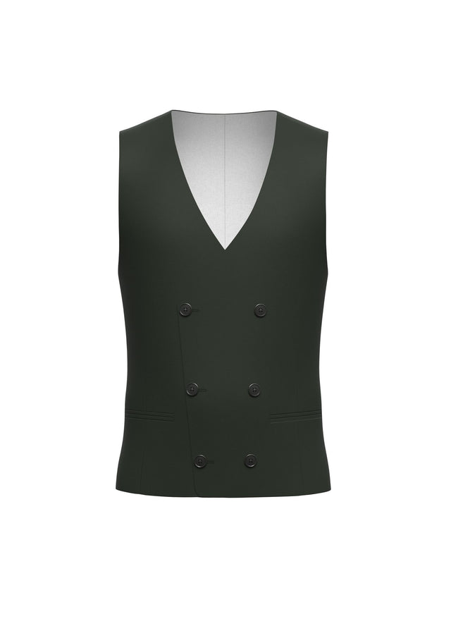 Mid Night Green 100% Wool 120’s Waistcoat