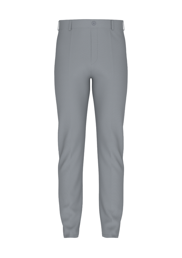 Tailored Slate Gray 4 Way Stretch Dress Casual Pant In Icy Cotton