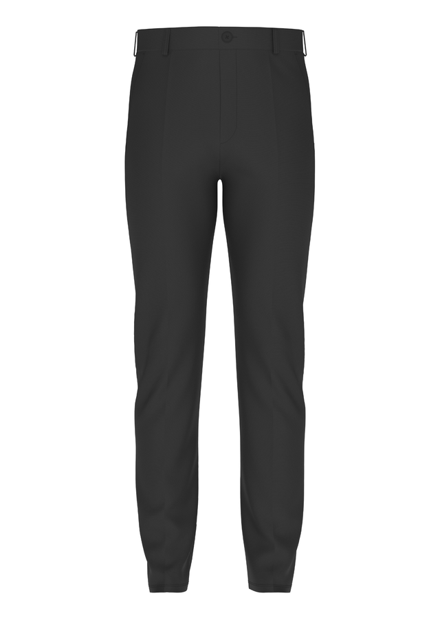 Tailored Black 4-Way Stretch Dress Casual Men Pant In Icy Cotton