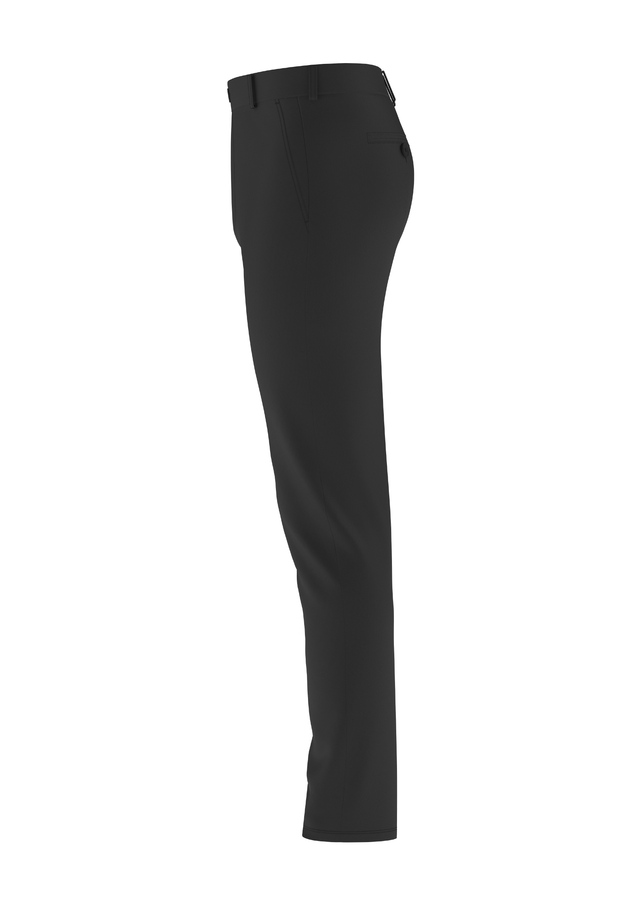 Tailored Black 4-Way Stretch Dress Casual Men Pant In Icy Cotton