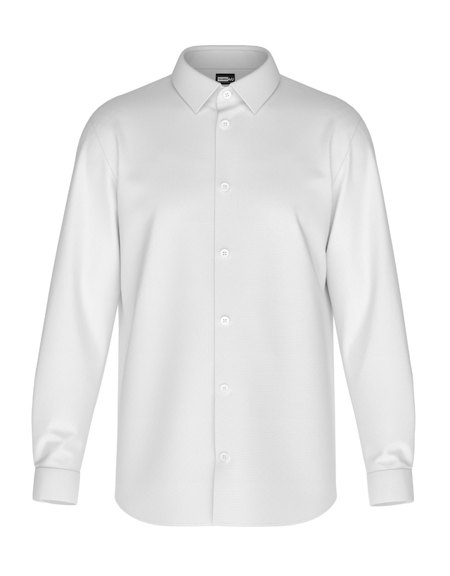 Tailored White Shirt In Icy Cotton 4-Way Stretch